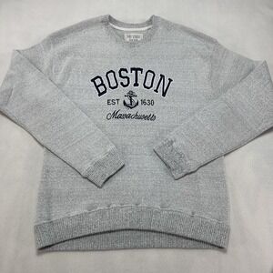 Bay State Gear Sweatshirt Mens XL Gray Boston Anchor Graphic Fleece Pullover